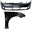2-Piece Kit, Front Primed Bumper Cover, CAPA Certified, Includes (1) Bumper Cover and (1) Fender