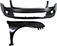2-Piece Kit, Front Primed Bumper Cover, Includes (1) Bumper Cover and (1) Fender