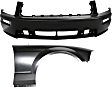 2-Piece Kit, Front Primed Bumper Cover, For Models Without California Special Package, Includes (1) Bumper Cover and (1) Fender