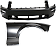 2-Piece Kit, Front Primed Bumper Cover, For Models Without California Special Package, CAPA Certified, Includes (1) Bumper Cover and (1) Fender