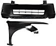 2-Piece Kit, Front Primed Bumper Cover, 4Cyl Eng., Sedan, Includes (1) Bumper Cover and (1) Fender