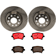KIT-112621-2904 2-Wheel Set Rear Brake Disc and Pad Kit, Plain Surface 5 Lugs 286 mm Ceramic Pro-Line Series, Includes (2) Brake Disc and (1) Brake Pad Set
