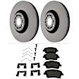 KIT-112624-269 2-Wheel Set Front Brake Disc and Pad Kit, Semi-metallic, Includes (2) Brake Disc and (1) Brake Pad Set