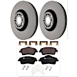 KIT-112624-274 2-Wheel Set Front Brake Disc and Pad Kit, Semi-metallic, Includes (2) Brake Disc and (1) Brake Pad Set