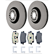 KIT-112624-313 2-Wheel Set Front Brake Disc and Pad Kit, Semi-metallic, Includes (2) Brake Disc and (1) Brake Pad Set
