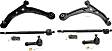6-Piece Kit Front, Driver and Passenger Side, Lower Control Arm Kit, Includes (2) Control Arm and (4) Tie Rod End