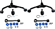 6-Piece Kit Front, Driver and Passenger Side, Upper Control Arm Kit, Includes (2) Ball Joint, (2) Control Arm, and (2) Sway Bar Link