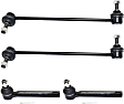 4-Piece Kit Front, Driver and Passenger Side Suspension Kit, Includes (2) Tie Rod End and (2) Sway Bar Link