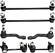 6-Piece Kit Driver and Passenger Side Suspension Kit, Includes (4) Sway Bar Link and (2) Tie Rod End