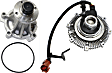 2-Piece Kit Water Pump, 5.4L, 8Cyl, New, Includes (1) Water Pump and (1) Fan Clutch