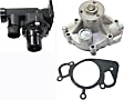 2002 Lincoln LS Base - 2-Piece Kit Water Pump, 3.9L 8Cyl, Includes (1) Thermostat Housing and (1) Water Pump