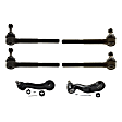 6-Piece Kit Front Suspension Kit, Includes (4) Tie Rod End, (1) Idler Arm and (1) Pitman Arm