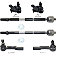 6-Piece Kit Front, Driver and Passenger Side Suspension Kit, Includes (4) Tie Rod End and (2) Ball Joint