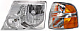 2-Piece Kit Driver Side Halogen Headlight, With bulb(s), Sport Utility, OE Replacement, Includes (1) Corner Light and (1) Headlight