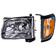 2-Piece Kit Driver Side Halogen Headlight, With bulb(s), OE Replacement, Includes (1) Corner Light and (1) Headlight
