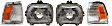 4-Piece Kit Driver and Passenger Side Halogen Headlight, With bulb(s), OE Replacement, Includes (2) Corner Light and (2) Headlight