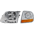 2-Piece Kit Driver Side Halogen Headlight, With bulb(s), OE Replacement, Includes (1) Corner Light and (1) Headlight