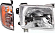 2-Piece Kit Passenger Side Halogen Headlight, With bulb(s), OE Replacement, Includes (1) Corner Light and (1) Headlight