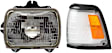2-Piece Kit Driver Side Halogen Headlight, With bulb(s), For Models With NAL Brand Lamps Model, OE Replacement, Includes (1) Corner Light and (1) Headlight