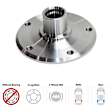 6-Piece Kit Front and Rear, Driver and Passenger Side Wheel Hub, 5 Lugs,, RWD, includes (2) Wheel Bearing and (4) Wheel Hub