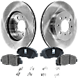 2-Wheel Set Front Brake Disc and Pad Kit, Plain Surface 4 Lugs 261.87 mm Pro-Line Series, Includes (2) Brake Disc and (1) Brake Pad Set