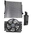 3-Piece Kit Radiator, 3.0L, 6Cyl, Includes (1) Radiator, (1) Cooling Fan Assembly and (1) Coolant Reservoir