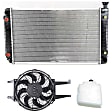 3-Piece Kit Radiator, Includes (1) Radiator, (1) Cooling Fan Assembly and (1) Coolant Reservoir
