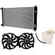 2013 Nissan Altima - 3-Piece Kit Radiator, 2.5L 4Cyl, Coupe,  Includes (1) Radiator, (1) Cooling Fan Assembly, and (1) Coolant Reservoir