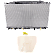 2-Piece Kit Radiator, 2.4L, 4Cyl, Includes (1) Radiator and (1) Coolant Reservoir