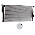 2-Piece Kit Radiator, 2.0L, 4Cyl, Includes (1) Radiator and (1) Coolant Reservoir