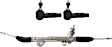 3-Piece Kit Front, Driver and Passenger Side Suspension Kit, Includes (1) Steering Rack and (2) Tie Rod End