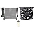 3-Piece Kit Radiator, 1.9L, 4Cyl, Includes (1) Radiator, (1) Cooling Fan Assembly and (1) Coolant Reservoir