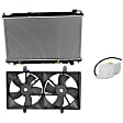 3-Piece Kit Radiator, 3.5L, 6Cyl, Includes (1) Radiator, (1) Cooling Fan Assembly and (1) Coolant Reservoir