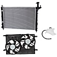 3-Piece Kit Radiator, 3.6L, 6Cyl, Includes (1) Radiator, (1) Cooling Fan Assembly and (1) Coolant Reservoir