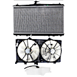 3-Piece Kit Radiator, 3.5L, 6Cyl, Includes (1) Radiator, (1) Cooling Fan Assembly and (1) Coolant Reservoir