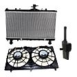 3-Piece Kit Radiator, 6.2L, 8Cyl, Includes (1) Radiator, (1) Cooling Fan Assembly and (1) Coolant Reservoir