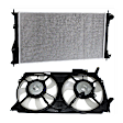 2-Piece Kit Radiator, 2.0L, 4Cyl, Includes (1) Radiator and (1) Cooling Fan Assembly