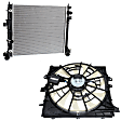 2-Piece Kit Radiator, 2.5L, 4Cyl, Includes (1) Radiator and (1) Cooling Fan Assembly