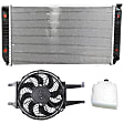 3-Piece Kit Radiator, 7.4L, 8Cyl, Includes (1) Radiator, (1) Cooling Fan Assembly and (1) Coolant Reservoir