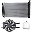 3-Piece Kit Radiator, Includes (1) Radiator, (1) Cooling Fan Assembly and (1) Coolant Reservoir