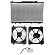 4-Piece Kit Radiator, 2.2L, 4Cyl, Includes (1) Radiator, (2) Cooling Fan Assembly and (1) Coolant Reservoir