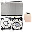 2001 Toyota Avalon - 4-Piece Kit Radiator, Heavy Duty Cooling, For Models With  Marked 0A18, 3.0L 6Cyl,  Includes (1) Radiator, (2) Cooling Fan Assembly, and (1) Coolant Reservoir