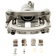 2-Wheel Set Rear Brake Kit With Calipers, Plain Surface 6 Lugs 312.17 mm Ceramic, Includes (2) Brake Caliper, (2) Brake Disc and (1) Brake Pad Set