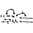 12-Piece Kit Suspension Kit, Includes (2) Control Arm, (2) Sway Bar Link, (4) Tie Rod End, (2) Ball Joint and (2) Steering Rack Boot