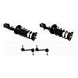 4-Piece Kit Rear, Driver and Passenger Side Fully Loaded Strut, Includes (2) Sway Bar Link and (2) Shock Absorber and Strut Assembly