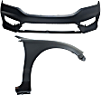 2-Piece Kit, Front Primed Bumper Cover, Sedan, Includes (1) Bumper Cover and (1) Fender