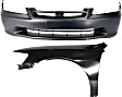 1998 Honda Accord - 2-Piece Kit Front Primed Bumper Cover, Sedan, Includes (1) Bumper Cover and (1) Fender