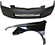 2003 Honda Accord - 2-Piece Kit, Front, Driver Side Fender, 4-Door, Sedan, Includes (1) Bumper Cover and (1) Fender