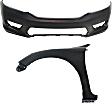 2-Piece Kit, Front Primed Bumper Cover, Sedan, Includes (1) Bumper Cover and (1) Fender