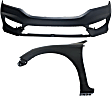 2-Piece Kit, Front Primed Bumper Cover, Sedan, Includes (1) Bumper Cover and (1) Fender
